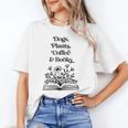 Dogs Plants Coffee Books Book Lover Dog Lover Reading Unisex T-Shirt