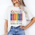 Equality Hurts No One LGBTQ Pride Books And Flowers Unisex T-Shirt