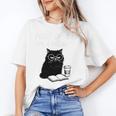 First Of All I’m A Delight Cute Cat Books Coffee Humor Unisex T-Shirt
