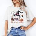 Ghost Reading Book Coquette Bow Halloween Girl Toddler Kid Premium Unisex T-Shirt