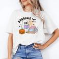 Ghost Reading Halloween Women Teacher Book Lover Unisex T-Shirt