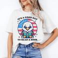 A Good Day To Read a Book Reading Eagle With American Flag Unisex T-Shirt A Good Day To Read a Book Reading Eagle With American Flag Unisex T-Shirt