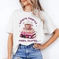 Where Hearts Groovy Meet Stories Coffee Books Valentines Day Unisex T-Shirt Where Hearts Groovy Meet Stories Coffee Books Valentines Day Unisex T-Shirt