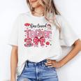 HUGvyn One Loved Teacher Valentine Book Heart Reading Bow Unisex T-Shirt HUGvyn One Loved Teacher Valentine Book Heart Reading Bow Unisex T-Shirt
