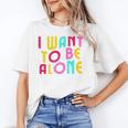 Introvert I Want To Be Alone Retro Wavy Unisex T-Shirt Introvert I Want To Be Alone Retro Wavy Unisex T-Shirt