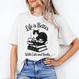 Life Is Better With Cats & Books Tuxedo Cat Mom Women Unisex T-Shirt Life Is Better With Cats & Books Tuxedo Cat Mom Women Unisex T-Shirt