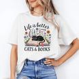 Life Is Better With Cats And Books Unisex T-Shirt