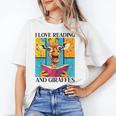 Love Reading And Giraffes Cute Giraffe Reading Book Lovers Unisex T-Shirt Love Reading And Giraffes Cute Giraffe Reading Book Lovers Unisex T-Shirt
