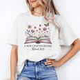 a New Chapter Begins Retired 2025 Floral Book Retirement Unisex T-Shirt