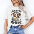 Papillon Dog Breed Life Is Better With Books And Papillons Unisex T-Shirt Papillon Dog Breed Life Is Better With Books And Papillons Unisex T-Shirt