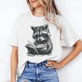 Raccoon With Book Cute Raccoons Reading Books Unisex T-Shirt Raccoon With Book Cute Raccoons Reading Books Unisex T-Shirt
