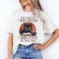 i Read Books And i Know Things Cat Reading Coffee Unisex T-Shirt i Read Books And i Know Things Cat Reading Coffee Unisex T-Shirt
