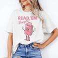 Read 'Em Western Cowgirl Retro Groovy Reading Books Unisex T-Shirt