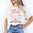 Read Your Heart Out Teacher Valentines Day Reading Book Love Premium Tri-Blend Unisex T-Shirt