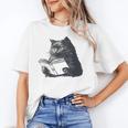 Reading Cat Cat Book Lover Unisex T-Shirt