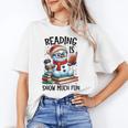 Reading Is Snow Much Fun Christmas Bookworm Snowman Reading Unisex T-Shirt Reading Is Snow Much Fun Christmas Bookworm Snowman Reading Unisex T-Shirt
