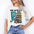 Respect Elders Cellphone Pushing Books In a Wheelchair Unisex T-Shirt Respect Elders Cellphone Pushing Books In a Wheelchair Unisex T-Shirt