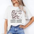 Retro Cowgirl ReadingTee Saddle Up With A Good Book Western Unisex T-Shirt