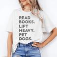 Retro Gym Book Lover Read Books Lift Heavy Pet Dogs Unisex T-Shirt Retro Gym Book Lover Read Books Lift Heavy Pet Dogs Unisex T-Shirt