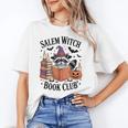 Salem WItch Book Club Halloween Raccoon Witch Reading Book Unisex T-Shirt