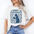Sorry I'm Booked Cat Reading Book Boho Flowers Vintage Unisex T-Shirt Sorry I'm Booked Cat Reading Book Boho Flowers Vintage Unisex T-Shirt