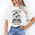 I Stopped Reading To Be Here Introvert Book Lover Bookworm Unisex T-Shirt