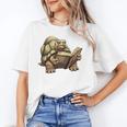Sulcata Tortoise Reading A Book Unisex T-Shirt