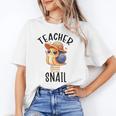 Teacher Snail With Glasses On Books Cute Pre-K Kindergarten Unisex T-Shirt