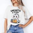 Unearth a Story Cute Dinosaur Summer Reading 2026 Dino Book Unisex T-Shirt Unearth a Story Cute Dinosaur Summer Reading 2026 Dino Book Unisex T-Shirt