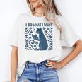 I Do What I Want Cat Reading Book Boho Flowers Vintage Unisex T-Shirt I Do What I Want Cat Reading Book Boho Flowers Vintage Unisex T-Shirt