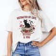 Women's Cat Books Romantic Floral Aesthetic Book Lover Cat Owner Unisex T-Shirt Women's Cat Books Romantic Floral Aesthetic Book Lover Cat Owner Unisex T-Shirt