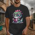 Adorable Book Lover Basilisk With Reading Glasses Cute Unisex T-Shirt Adorable Book Lover Basilisk With Reading Glasses Cute Unisex T-Shirt