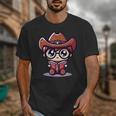 Adorable Book Lover Cowboy With Reading Glasses Cute Unisex T-Shirt