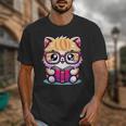 Adorable Book Lover Persian Cat With Reading Glasses Cute Unisex T-Shirt Adorable Book Lover Persian Cat With Reading Glasses Cute Unisex T-Shirt