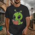 Alien Reading Book Believe In Yourself Kids Women Men Unisex T-Shirt