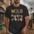 Animal Print Read A Book Character Kids Wild About Reading Unisex T-Shirt