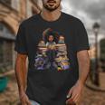 Back To School Afro Melanin Girl Reading Book Bookworm Unisex T-Shirt