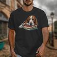 Basset Hound Books Dog Breed Graphic Unisex T-Shirt Basset Hound Books Dog Breed Graphic Unisex T-Shirt