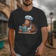 Bigfoot Reading a Cookbook Unisex T-Shirt