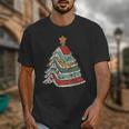 Book Christmas Tree For Librarians Book Lovers Unisex T-Shirt