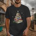Book Christmas Tree Teacher Book Lover Crew Neck Modern Classic Christmas Small Short Sleeve -Adults -Kids Unisex T-Shirt