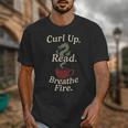 Book Dragon Fantasy Reader Cozy Reading Book Lover Dragon Unisex T-Shirt Book Dragon Fantasy Reader Cozy Reading Book Lover Dragon Unisex T-Shirt