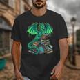 Book Dragon Reading Fantasy Unisex T-Shirt