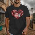 Book Heart Cute Read Book Reading Librarian Across America Unisex T-Shirt Book Heart Cute Read Book Reading Librarian Across America Unisex T-Shirt