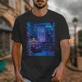 Book Library Bookshelf Armchair Window Pattern Print Unisex T-Shirt