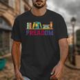 Book Lover Freedom Librarian Vintage Retro Reading Present Unisex T-Shirt