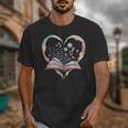 Book Lover Heart Shaped Reading Art Bookworm Unisex T-Shirt