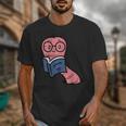 Book Worm Pun Read Reading Librarian America Men Women Kids Unisex T-Shirt