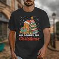 All Booked For Christmas Gingerbread Christmas Tree Book Kid Unisex T-Shirt
