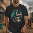 Books Dragon Reading Book Lover Unisex T-Shirt
